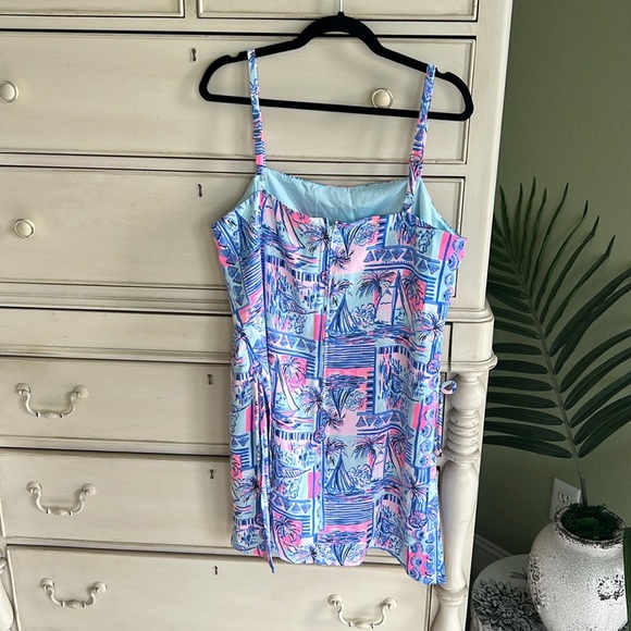 Lilly Pulitzer NWT sahar romper whisper blue yeah buoy size 14 - Picture 3 of 6